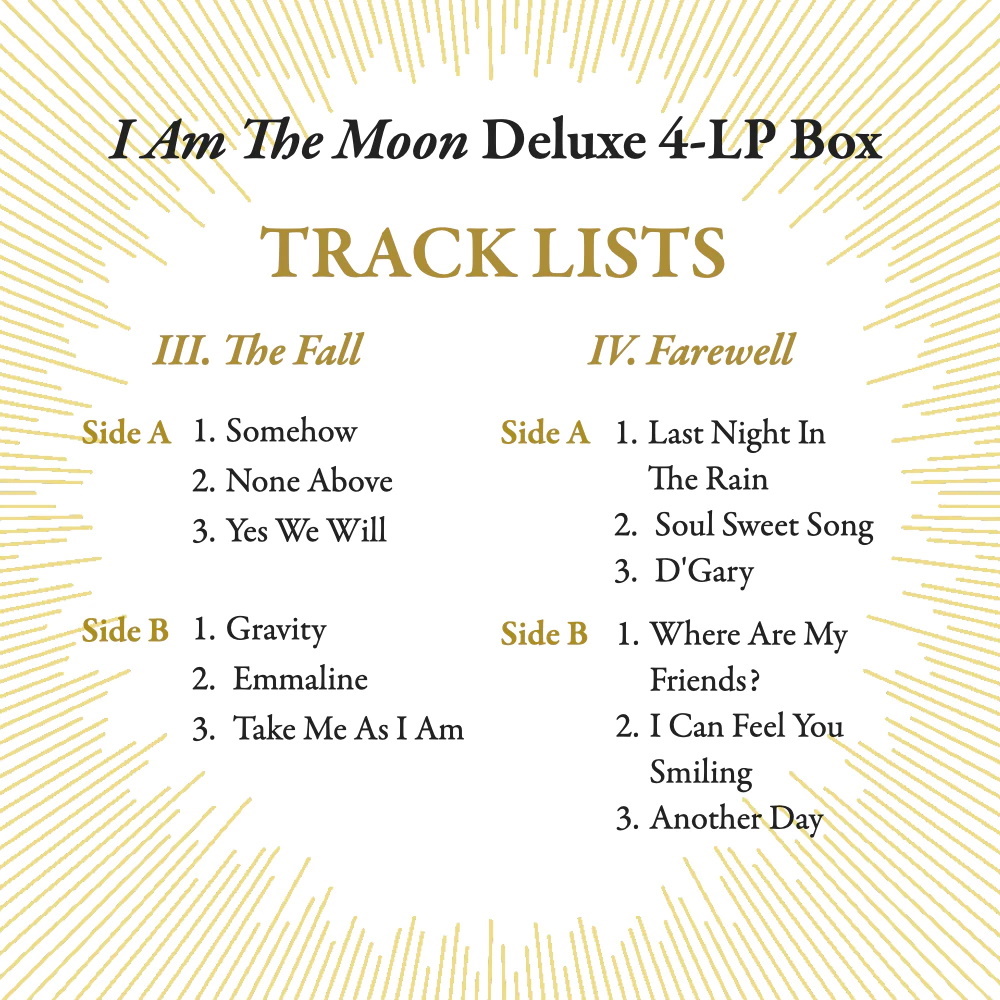 I Am The Moon Tracklist Part 2