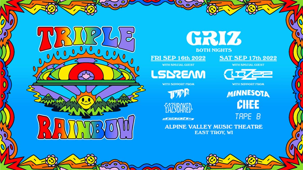 Rainbow / レインボー　チケット半券3種 Triple Rainbow 2022 Lineup - Sep 16 - 17, 2022
