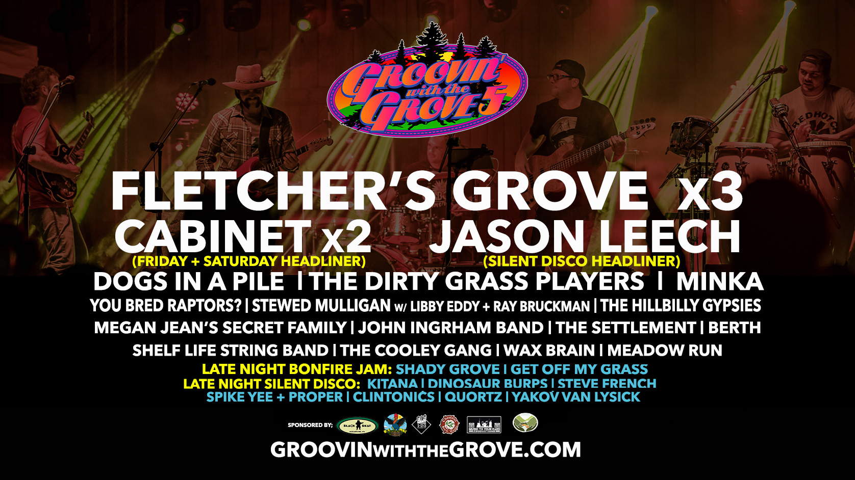 Groovin' with the Grove 2022 Lineup - Sep 30 - Oct 2, 2022