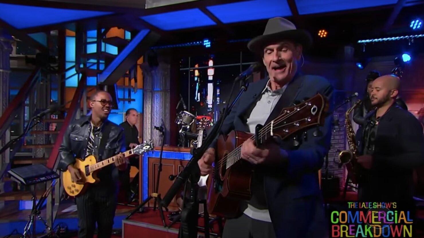 James Taylor & Late Show Band Perform ‘How Sweet It Is’ For ‘Colbert’