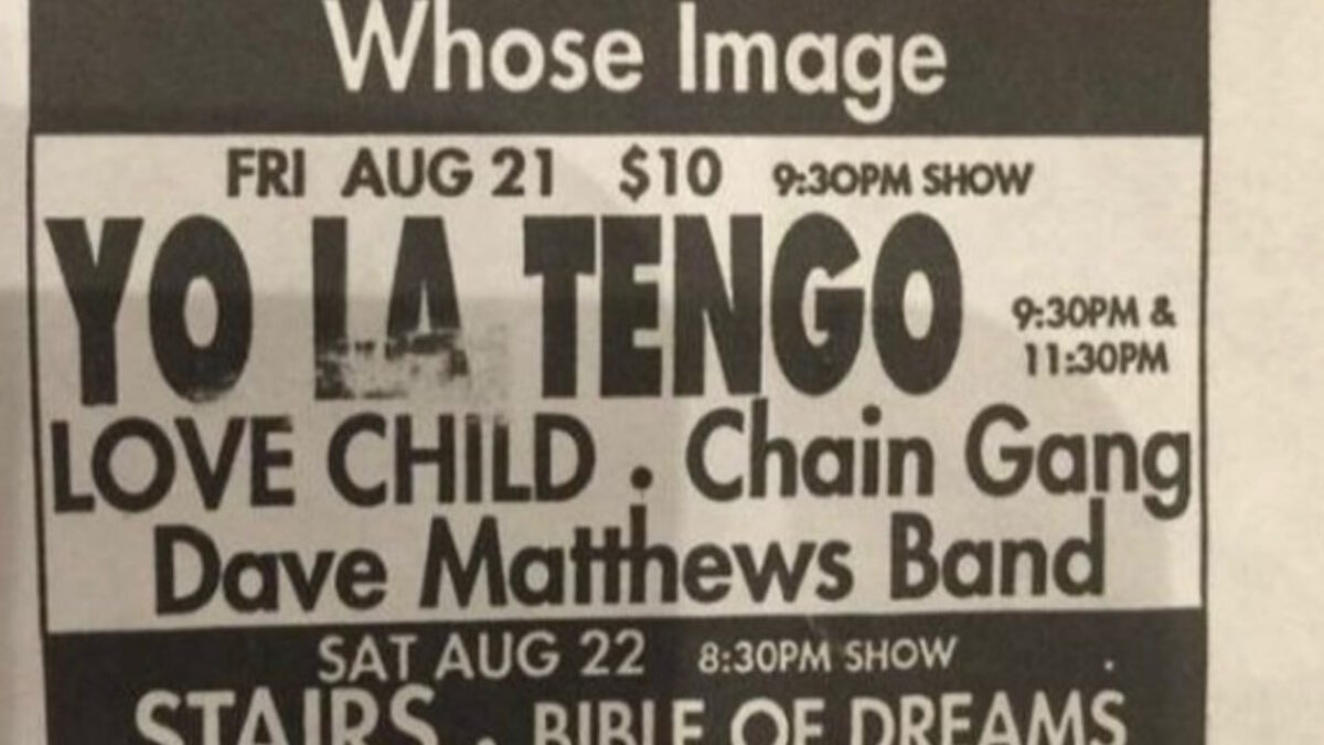 Dave Matthews Band’s Only Show At CBGB Was With … Yo La Tengo