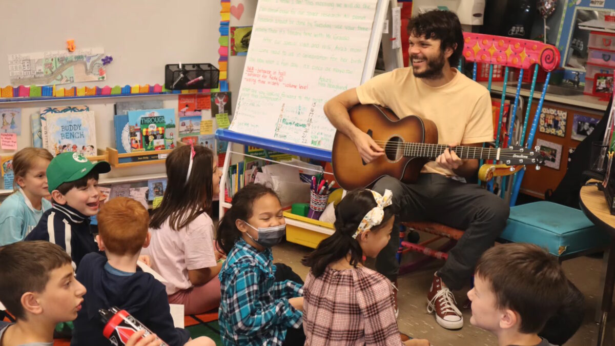 See Goose’s Rick Mitarotonda Perform ‘Tumble’ For 2nd Graders At Westchester Elementary School