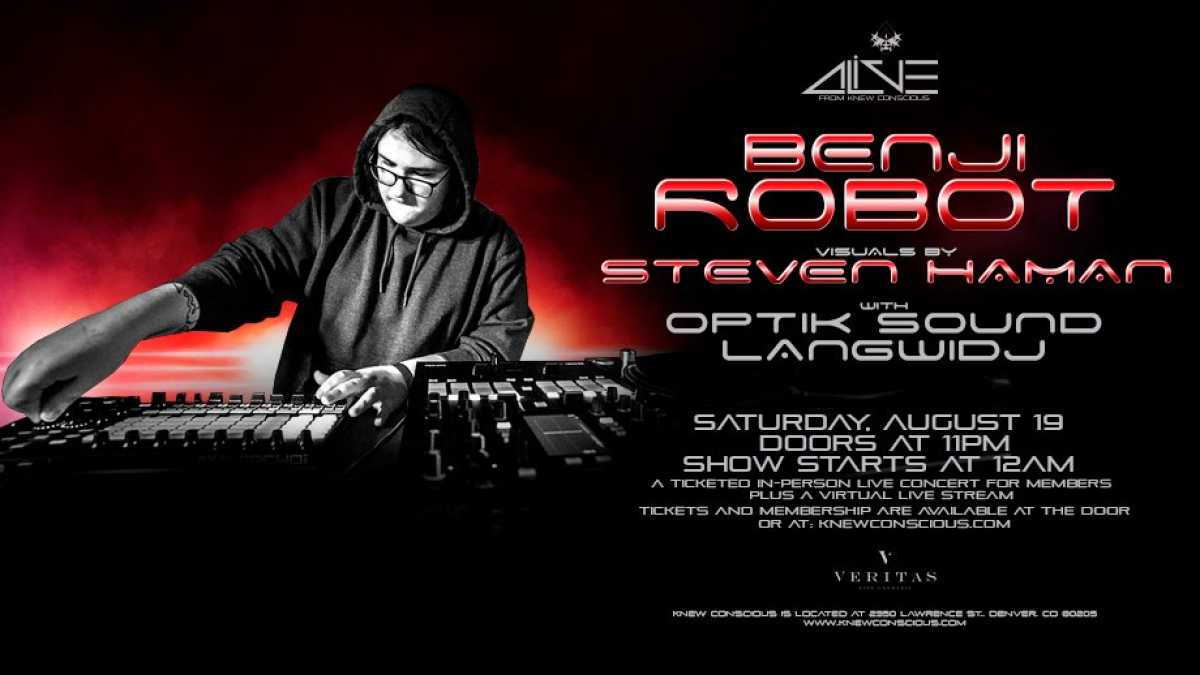 Benji Robot with visuals by Steven Haman  w/ OptiK Sound & Langwidj