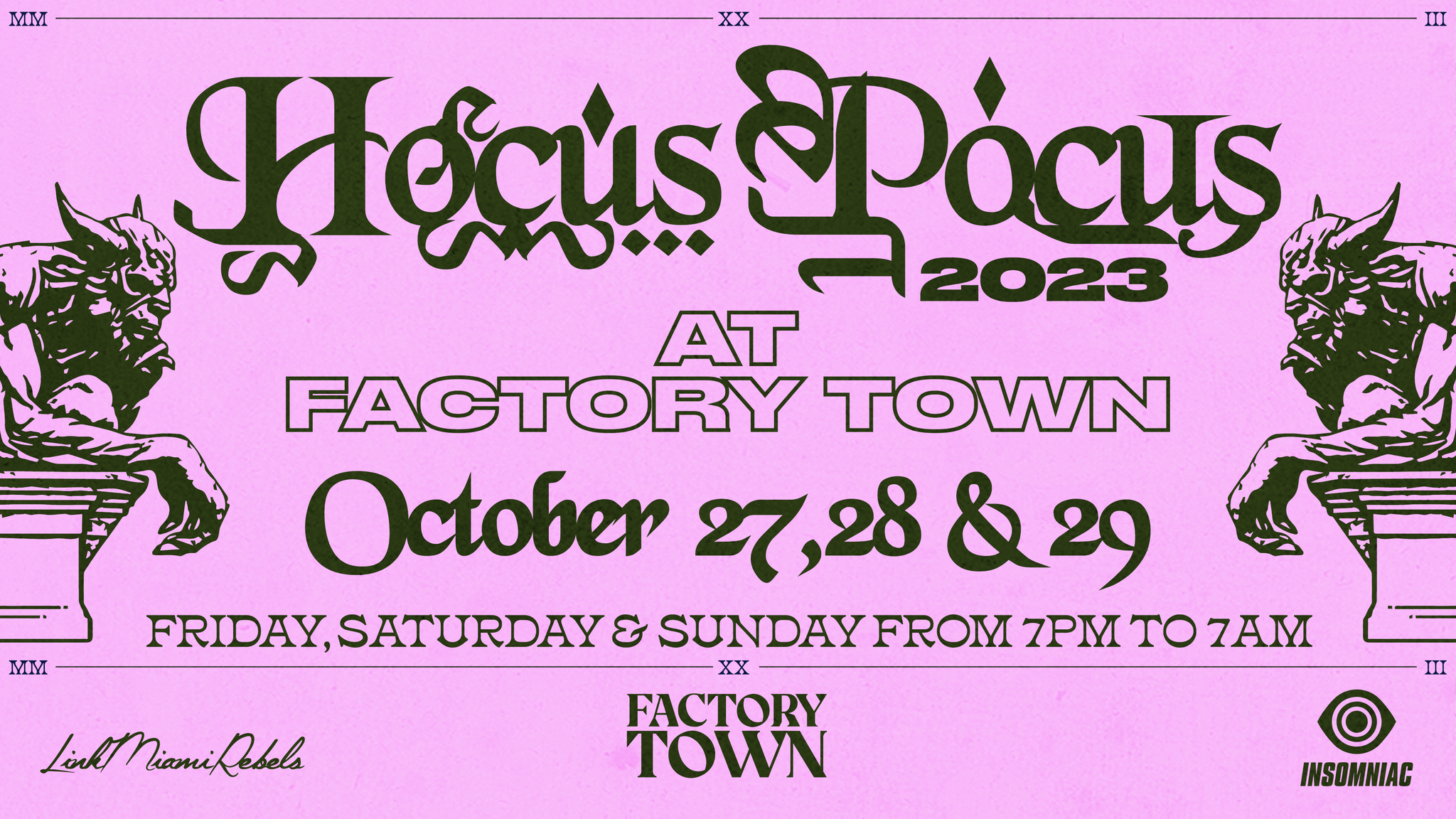Hocus Pocus 2023 Lineup - Oct 27 - 29, 2023