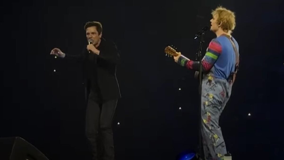 A Killer Guest Spot: Watch Brandon Flowers Join Ed Sheeran In Las Vegas