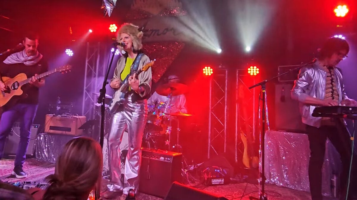 Watch Sway Wild’s Mandy Fer Front ALO On LCD Soundsystem Cover Debut In Santa Barbara