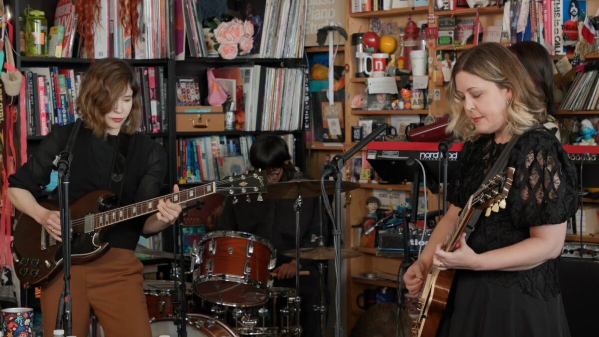 Sleater-Kinney Offers New Songs & Old Favorites For 'Tiny Desk Concert'