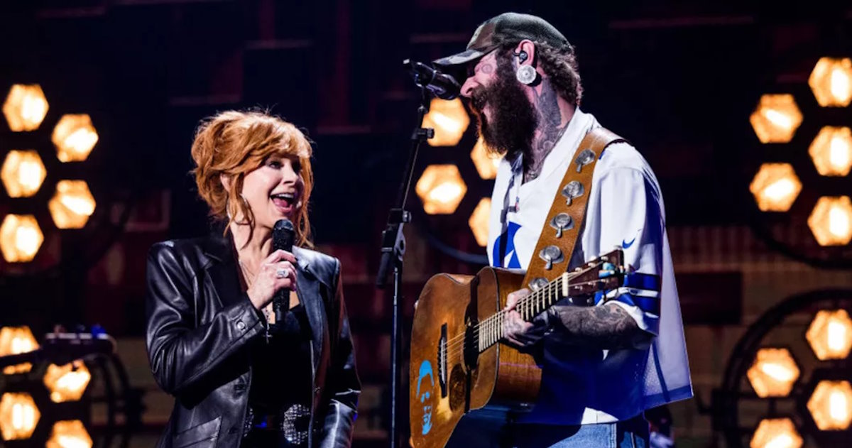 Post Malone Reba McEntire ACMs 2024 Getty