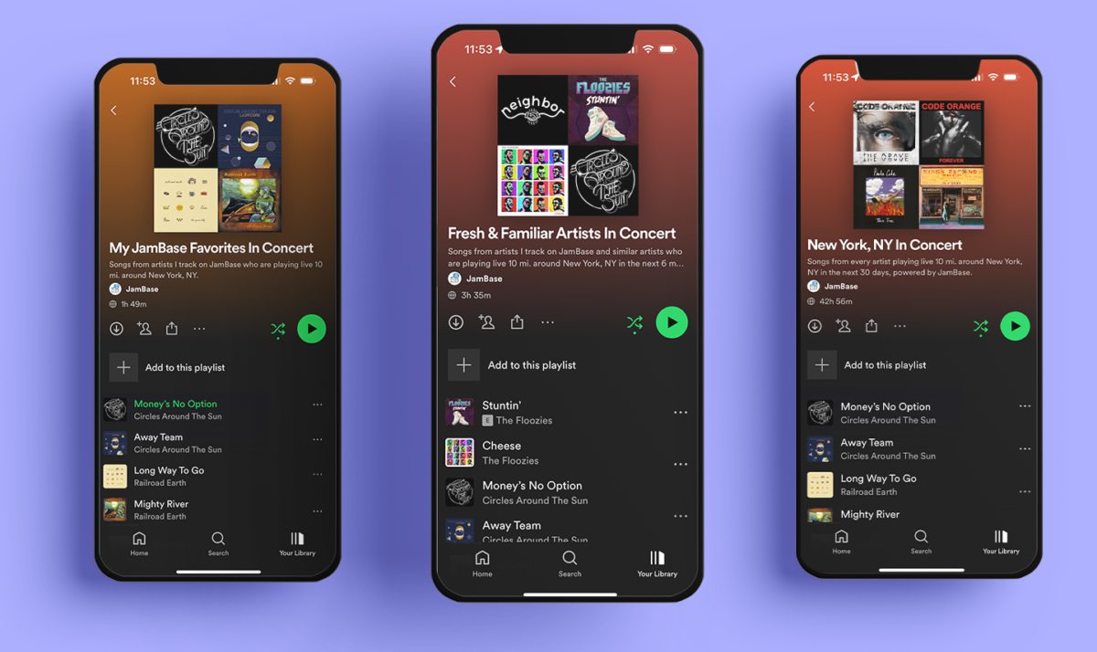 Playlist phones body