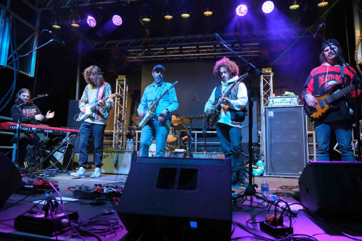 Al Schnier Sits In with Dogs In A Pile2