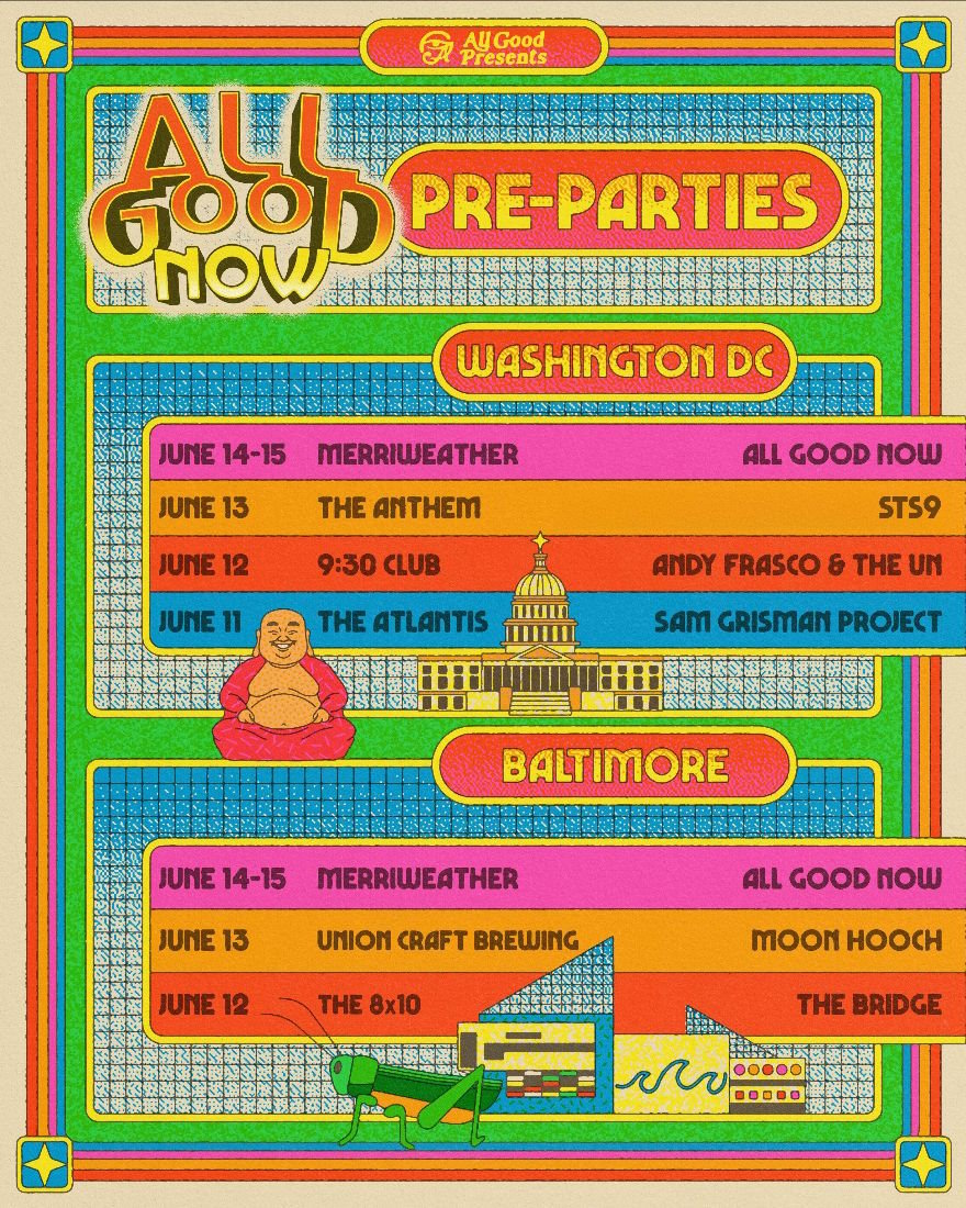 All Good Now Pre-Parties Ad Mat
