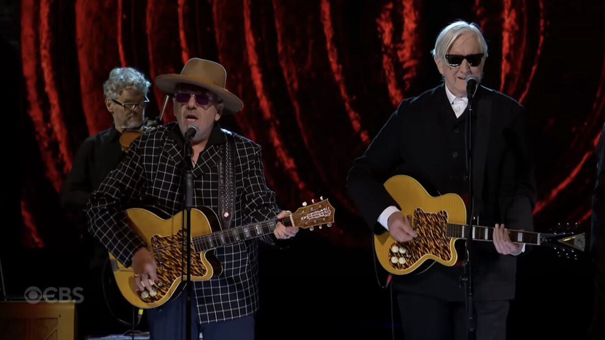 Elvis Costello & T Bone Burnett Preview The Coward Brothers Project On ‘Colbert’