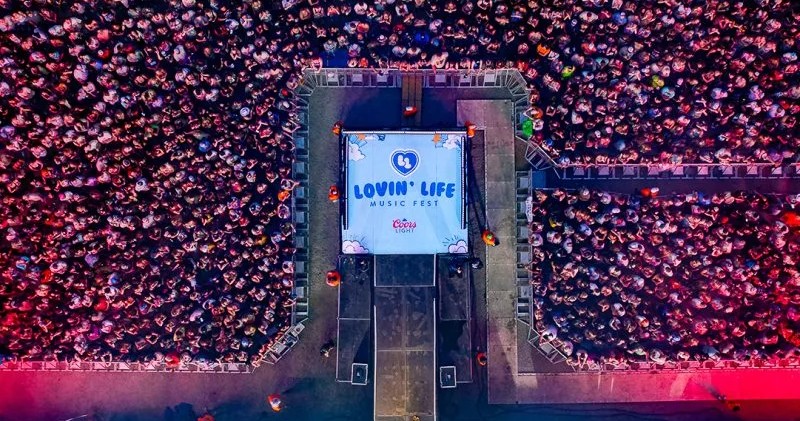 Lovin Life Music Fest overhead