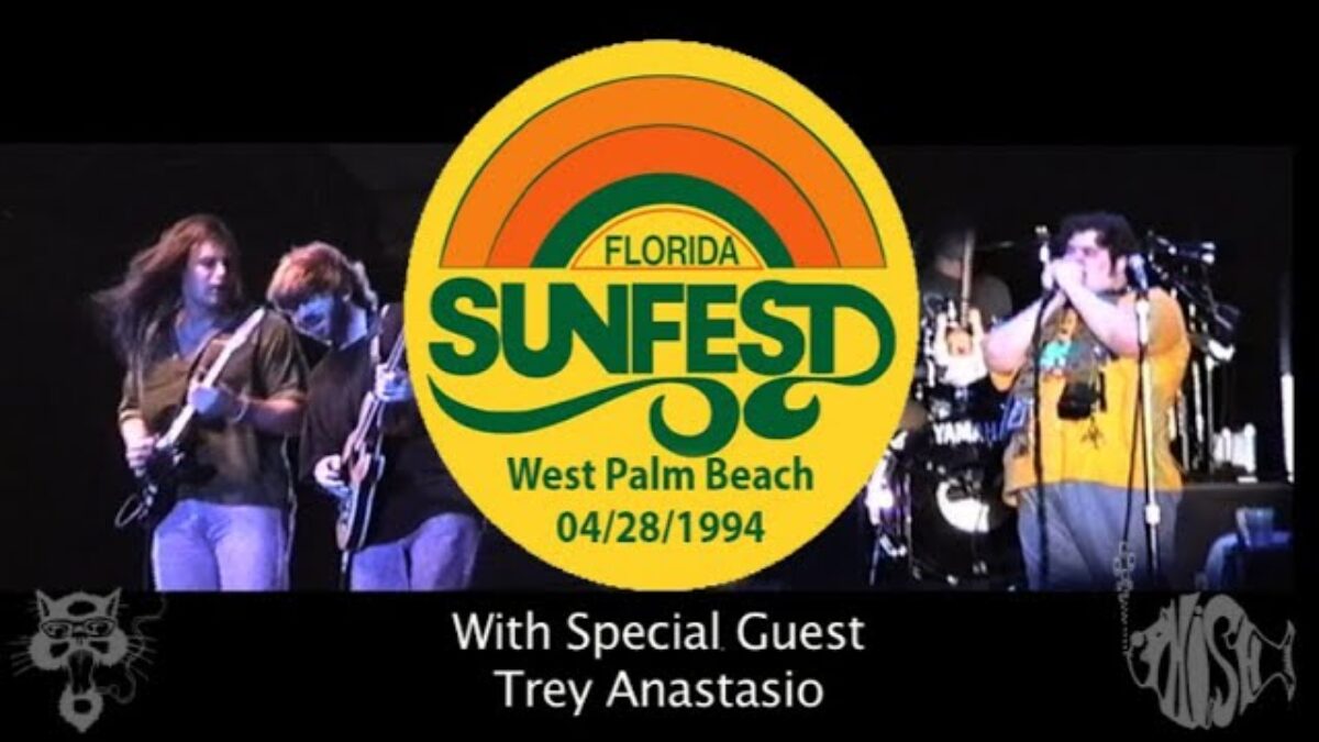 Blues Traveler performing "Mullin' It Over" with Trey Anastasio of PHISH at Sunfest on 04/28/1994