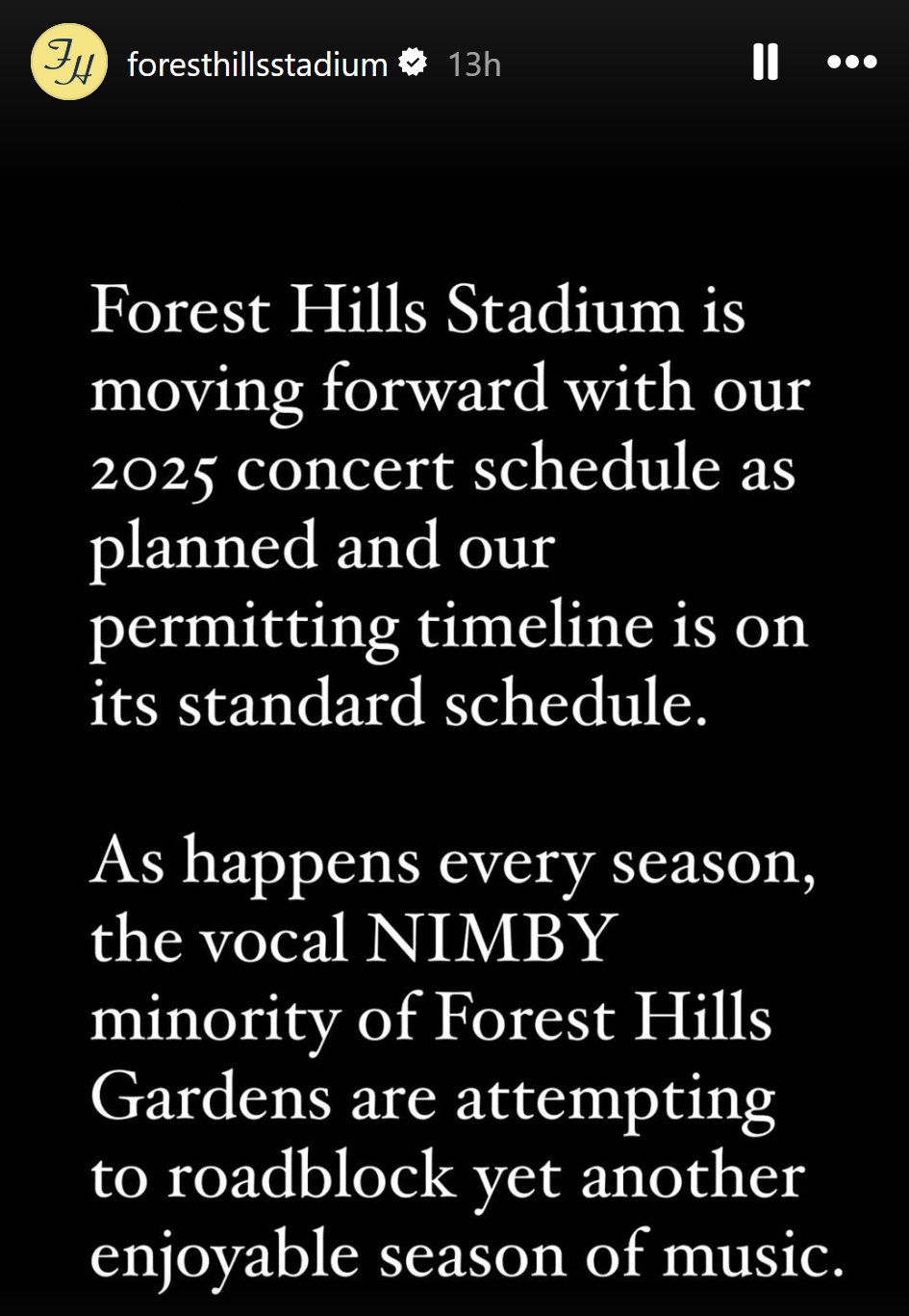 Forest Hills Instagram Story