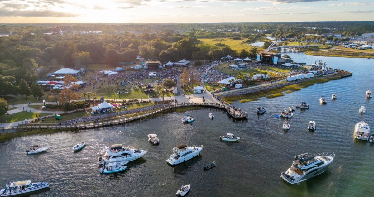 Riverfront Revival Festival overhead