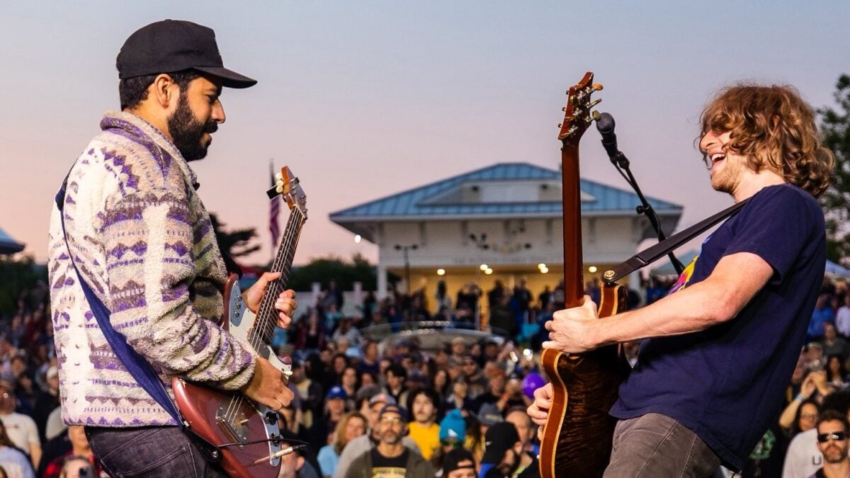 Infamous Stringdusters, Melt & Eggy Members Join Pigeons Playing Ping Pong At Levitt Pavilion