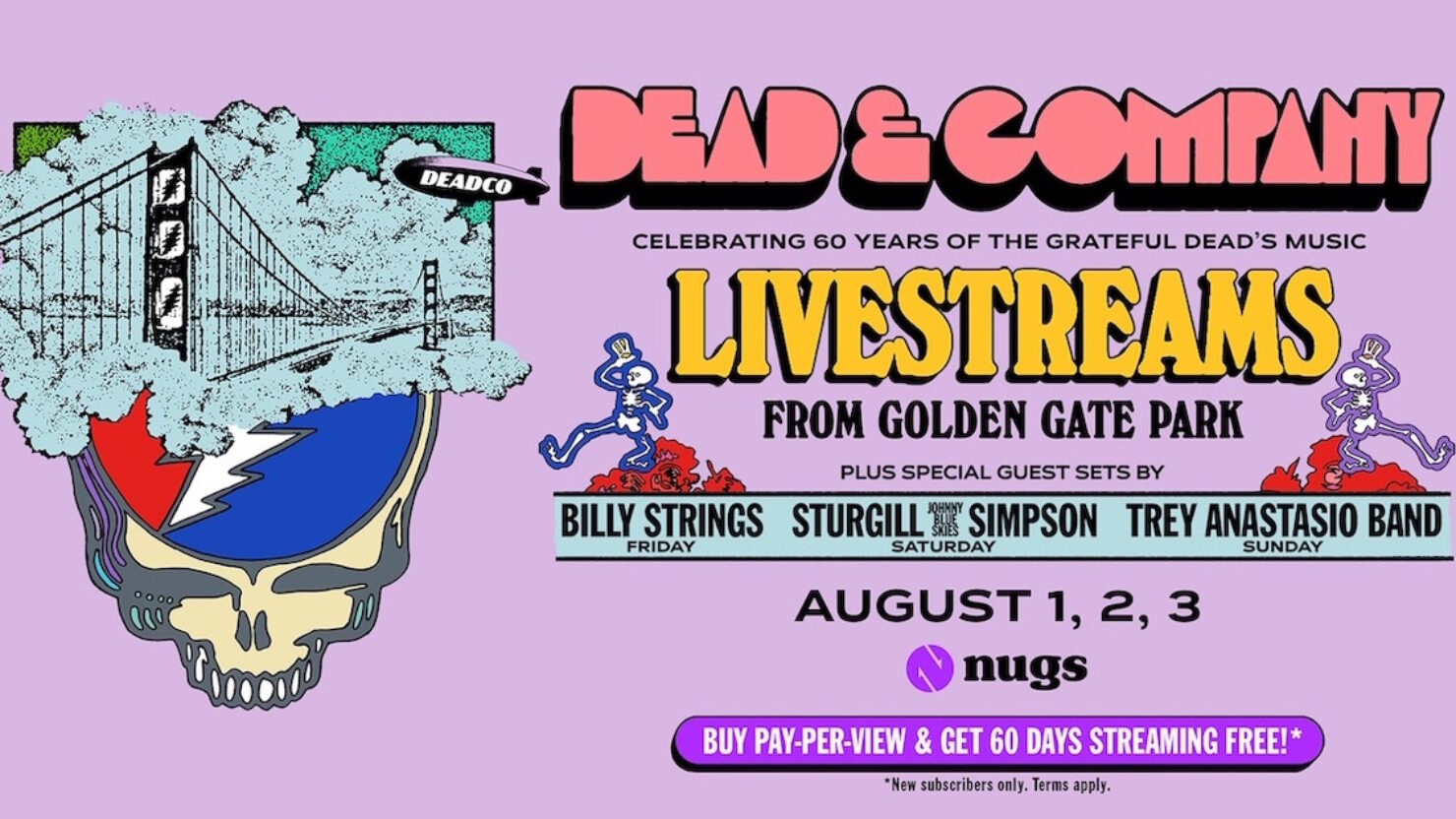 nugs Confirms Dead & Company's Grateful Dead 60th