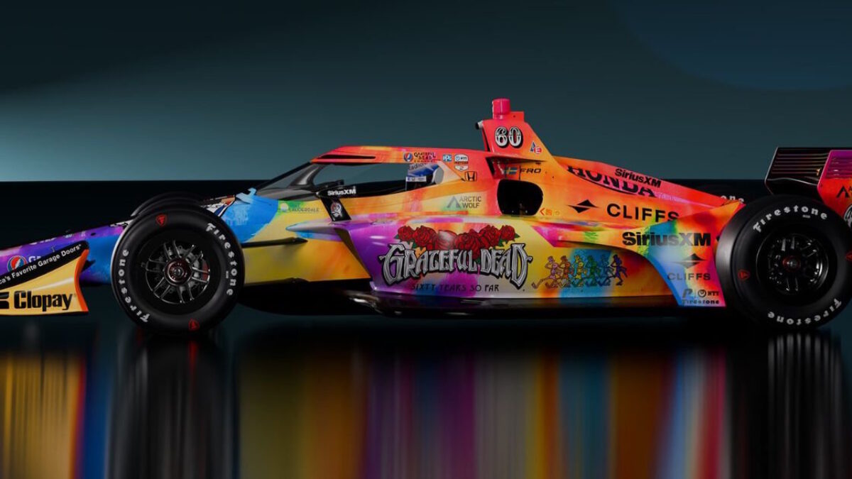 IndyCar Driver Unveils Tie-Dyed Grateful Dead Livery In Honor Of 60th Anniversary