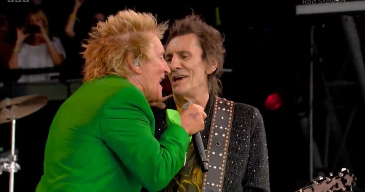 Rod Stewart Ronnie Wood Glastonbury 2025