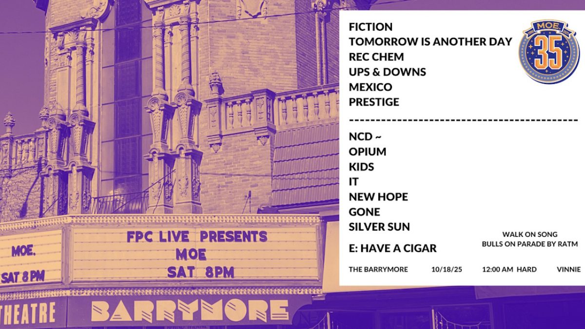 moe. Writes ‘No Kings’ Setlist In Madison