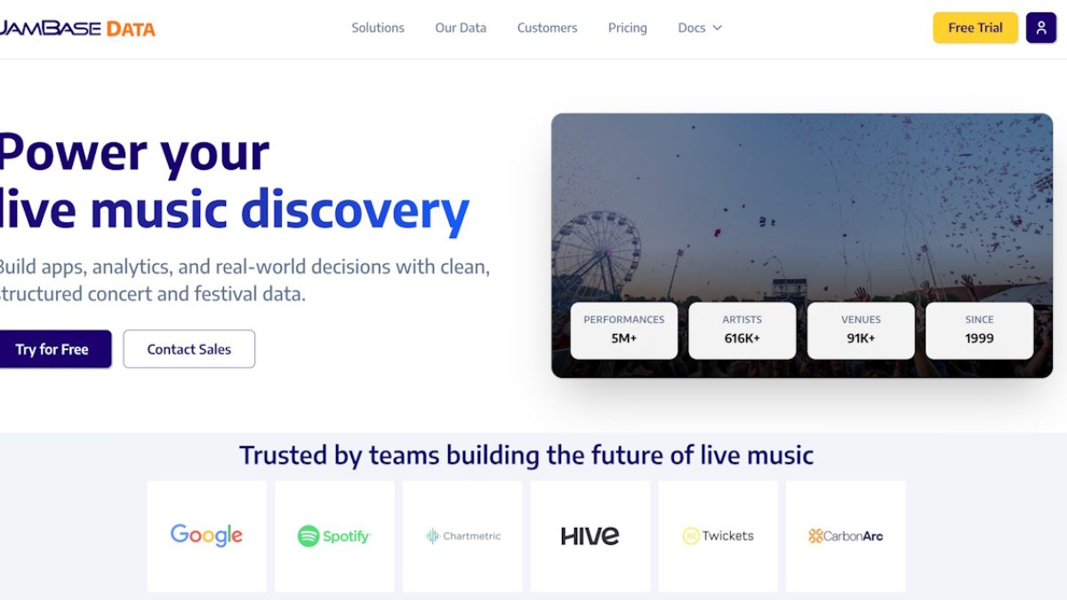 JamBase Launches Self-Service Data Platform & MCP Server, Putting 5 Million Live Music Performances At Developers' Fingertips
