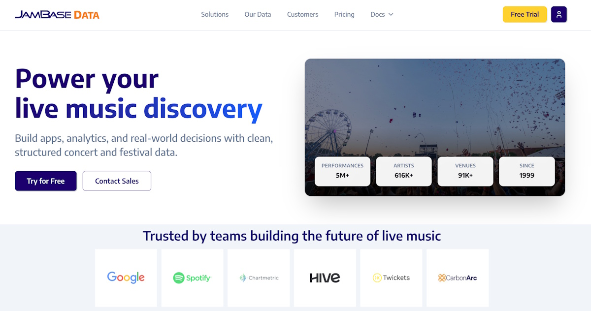 JamBase Data Relaunch
