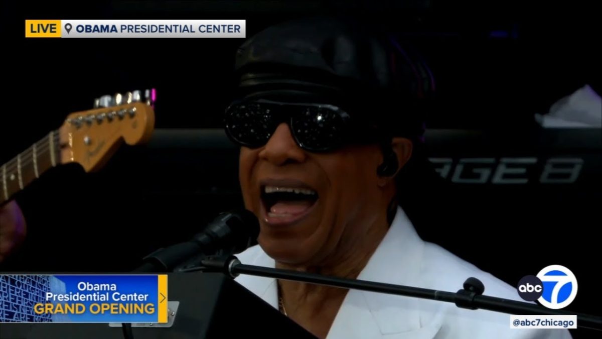 WATCH: Stevie Wonder performs 'All I Do' and 'Sign, Sealed, Delivered' at Obama Center ceremony