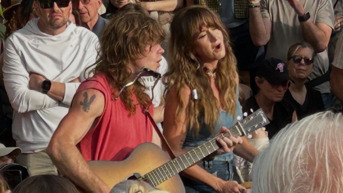 Margo Price Drops In On Jesse Welles' NYC Pop-Up Concert For John Prine Cover