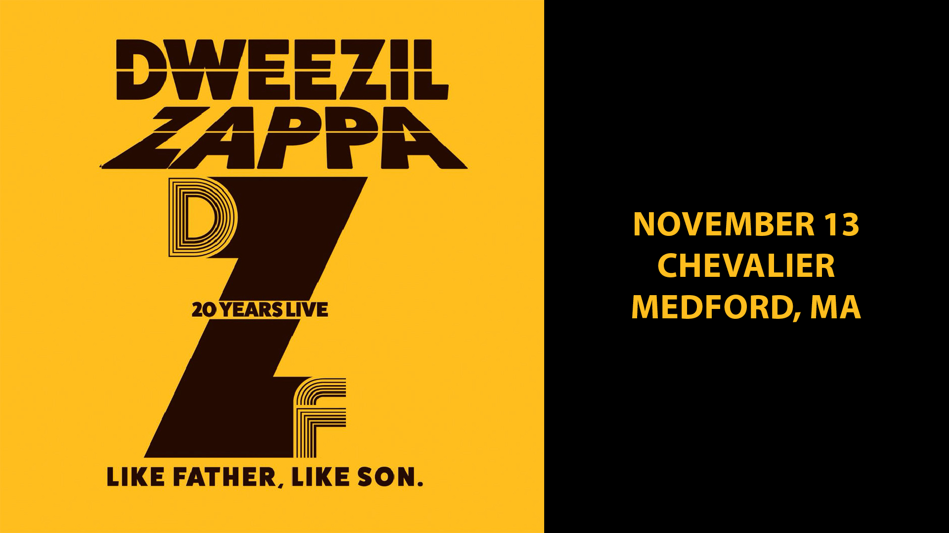 Dweezil Zappa, Chevalier Theater, Nov 13, 2026 Tickets, Medford, MA