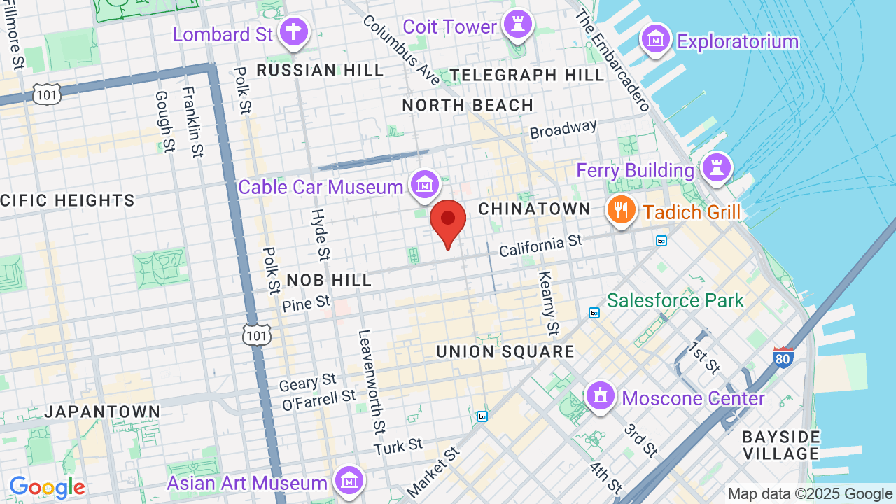 Fairmont Hotel San Francisco Map Map Of Us Western States