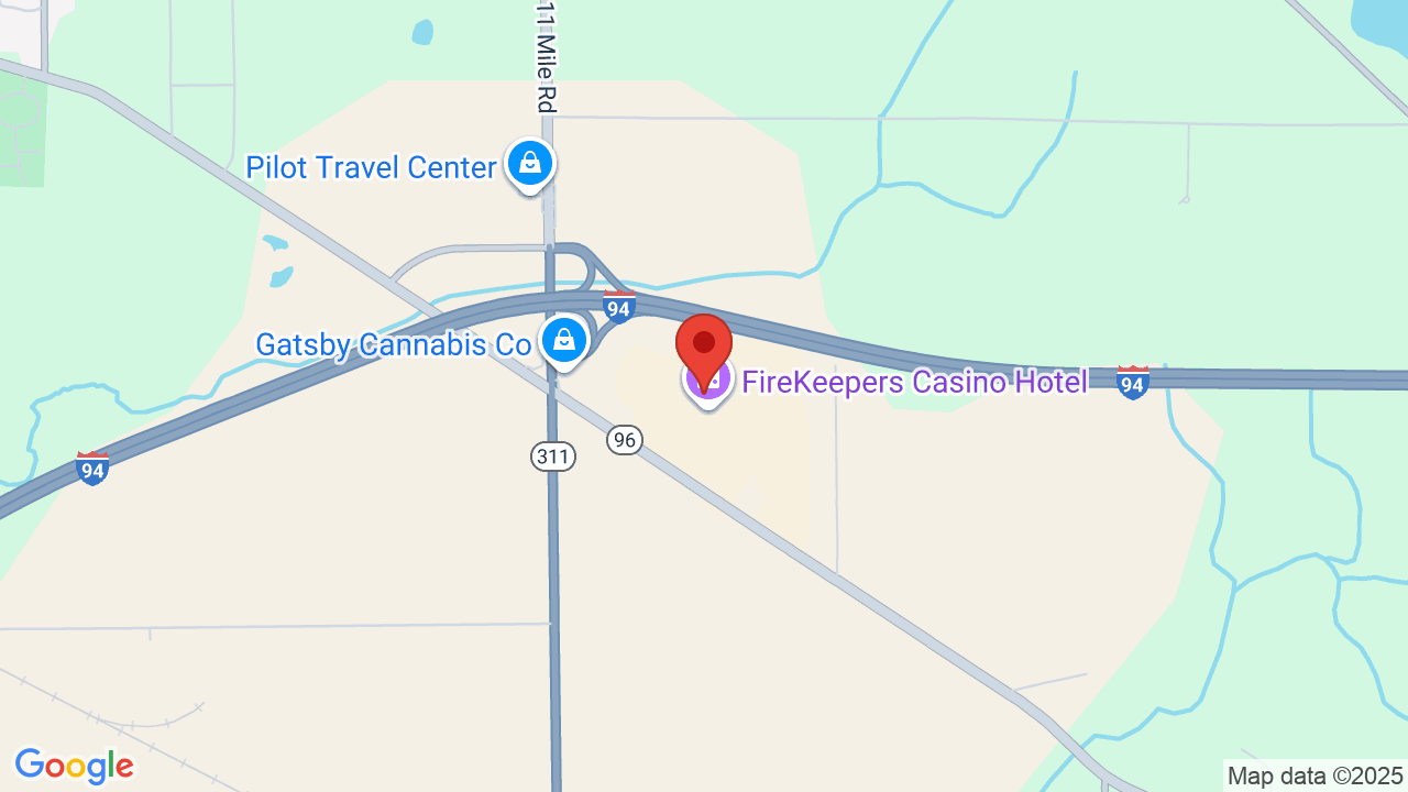 Firekeepers Casino in Battle Creek - Firekeepers Casino Map Large