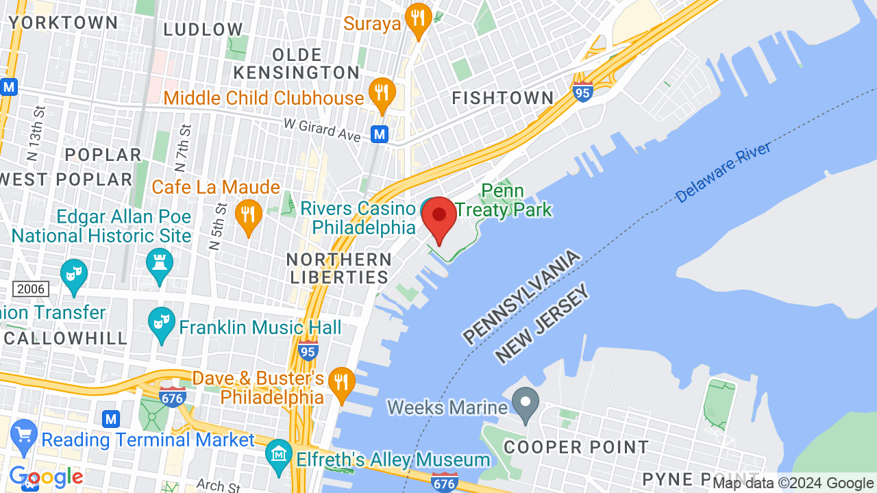Sugar House Casino in Philadelphia - Sugar House Casino Map Large