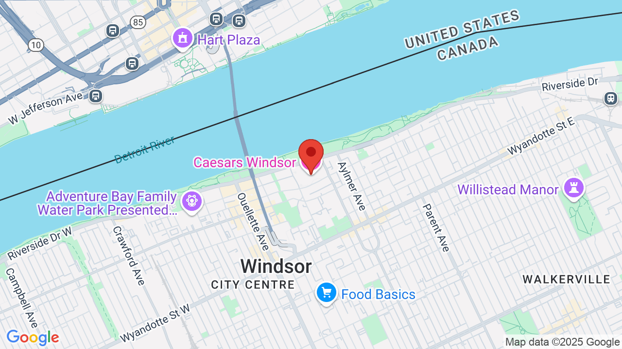 Caesars Windsor Map Caesars Windsor Map